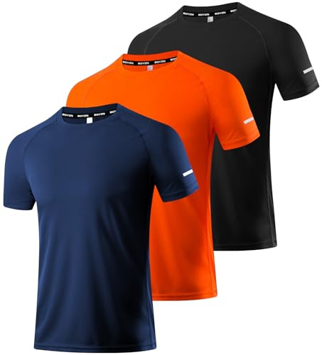 Boyzn 1, 3 eller 5-pack sportt-shirts, herr, kortärmade t-shirts, funktionell skjorta, löpskjorta, snabbtorkande ventilerande sportskjorta, sommar, fitnessskjorta, träningströja för löpning, träning,