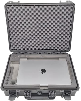 Mallette de transport professionnelle pour Apple MacBook Pro 13-16 - Fabriqué en Allemagne - Ajustement parfait - Extrêmement sûr et stable (14)