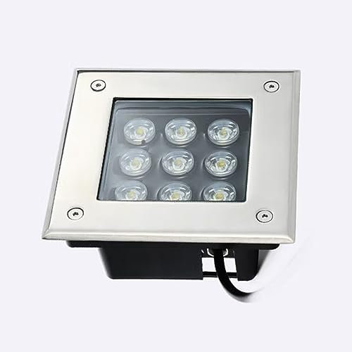 VSHENG Lumières Enterrées Extérieures Carré LED Spot Encastré Au Sol IP66 Étanche Jardin Lumières du Paysage AC85-265V pour Terrasse, Sentier, Chemins, Allée, Pelouse Lampe Encastrée dans Le Sol (Col