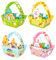 12 cestas de Pascua para manualidades, cestas de Pascua, juego de manualidades, cesta de Pascua para rellenar, nido de Pascua para rellenar, cesta de Pascua con asa, cesta de Pascua para niños,