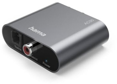 Hama Audio Konverter digital auf analog (zum Anschluss von HiFi Anlage, Verstärker, Kopfhörer, 2x digitaler Eingang optisch/koaxial, 1x analoger Ausgang Line Out, zum Nachrüsten für Flat TV etc.)