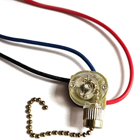 Zeiwohndc Interrupteur Universel pour Lumières Ventilateurs Plafond Marche-arrêt À 3 Fils Remplacement L'interrupteur À Chaîne À Billes Perlées Facile À Installer