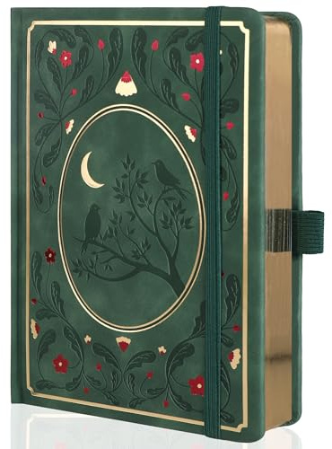 TIEFOSSI Quaderni Dot, diari con copertina rigida A5 per donne che scrivono, carta spessa da 160 g/m², 190 pagine numerate, per l'organizzazione del planner