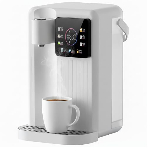 HFKY Instant Hot Water Dispenser 3.5L Countertop Electric Kettle with LED Display & Night Lights, Adjustable 6 Temperatures & 8 Water Outputs 3-Second Fast Boil for Tea, Coffee, Office & Home