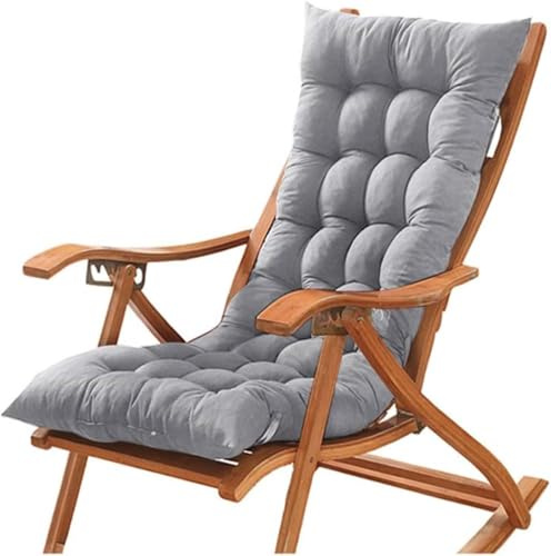 Cojín Reclinable para Tumbona, 120x48/150x48cm Cojines para Silla Mecedora, Exterior Reclinable Colchoneta Tumbona ,Cómodo Cojín de Sofá para Jardín, Piscina, Playa, Terraza y Balcón(B,120x48x8cm)
