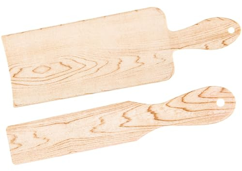MUCKLILY Lot de 2 Palettes de Coloration Capillaire en Bois, Grandes et Petites Tailles, Outil de Surbrillance pour Mèches de Cheveux, Nuancier de Teinture, Accessoire Polyvalent pour