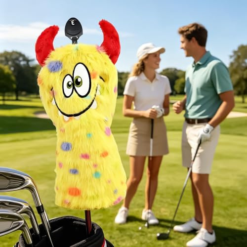 Huvudskydd för golfklubbor | rolig plysch mjuk huvudbonad - golf trä huvudskydd - för män kvinnor utomhus hem bakgård sport rekreation bil körning spel gräs övning träning träning
