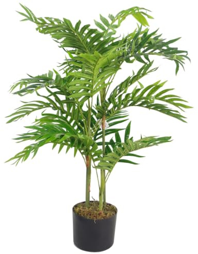 Leaf Large Artificial Palm Tree, Mixed Materials, Green, 80cm