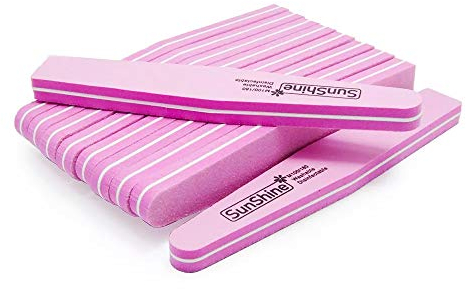 PROFICO 10 Stück Profi Nagelpuffer Buffer Diamant 240/320 Doppelseitge Buffer Nagelfeile Schmirgel Boards Feine Körnung für natürliche Nägel Gel Nägel Nagelfeile Gelnägel für Maniküre & Pediküre(Rosa)