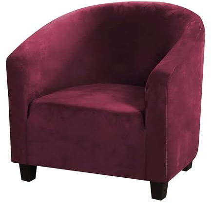 Mingfuxin Funda De Sofá para Silla De Club Fundas De Silla De Bañera De Terciopelo Elástico Fundas Blandas para Sillón