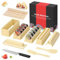 SKYSER Kit para hacer sushi Todo en uno Juego de sushi 12 piezas Herramienta completa para hacer sushi con 8 formas diferentes de sushi Rollo de arroz Molde DIY House Sushi Tool Off (Blanco)