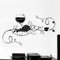 NSRJDSYT Glas Wein Weinrebe Vinyl Wandtattoo Wohnkultur Küche Bar Kunst Wandbild Aufkleber Wohnzimmer Lounge Dekorieren 140x84cm