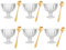 MEETOZ Glass Ice Cream Cups,Dessert Bowls, for Dessert, Sundae, Ice Cream, Fruit, Salad, Snack, Cocktail,etc (Includes 6 Glass Ice Cream Cups and 6 Metal Spoons)