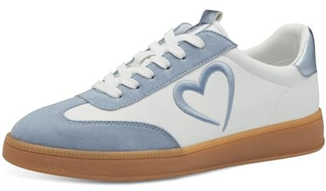 MARCO TOZZI by Guido Maria Kretschmer Damen Sneaker flach mit Schnürsenkeln Freizeit, Mehrfarbig (White/Polar), 41 EU