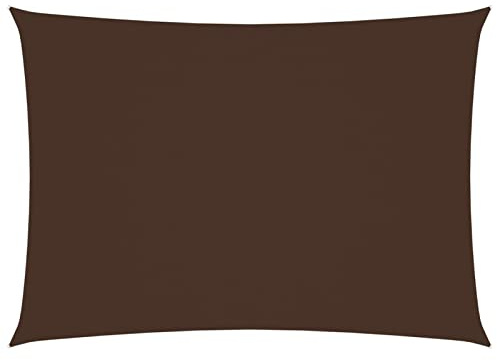 Juroupi Sonnensegel Sonnenschutz Balkon Sonnensegel Balkon Sonnenschutz Garten Oxford-Gewebe Rechteckig 4x6 m Braun