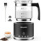 Morpilot Elektrischer Milchaufschäumer, elektrischer Milchaufschäumer aus Glas, 4 in 1 Funktion, große Kapazität 500 ml, geteiltes Design, geeignet für Kaffee, heiße Milch, Cappuccino, Macchiato -