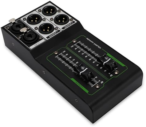 Controller Volume Preamplificatore Passivo Ad Alta Precisione, Preamplificatore Hi-Fi, Regolatore Livello Sonoro Controller Stereo Passivo Plug and Play(Nero)