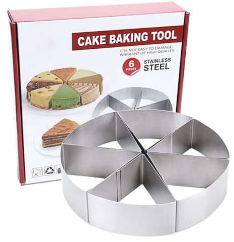 Generico Taglierina Per Cheesecake | Strumento per Tagliapizza,Strumento Per Tagliare Torte Rotonde In Acciaio Inossidabile Con 6 Scomparti Per Pizza Pane E Dolci