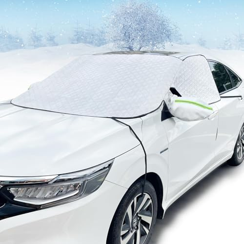 Copertura Parabrezza Auto, Ispessita Copri Parabrezza per Auto Inverno, Telo Antighiaccio Protezione, Telo Antighiaccio Protezione, Antighiaccio Telo Ghiaccio Copri