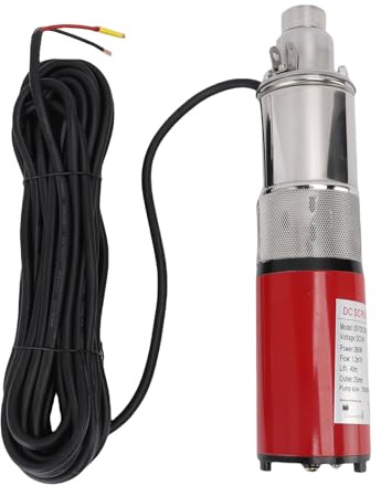 Yechiry Bomba Sumergible de Pozo Profundo, Bomba de Pozo Profundo de Cabeza de 131.2 Pies con Boquilla de 1/2 Pulgada 1 Pulgada, de Riego de Tornillo Sumergible de Acero Inoxidable para Riego