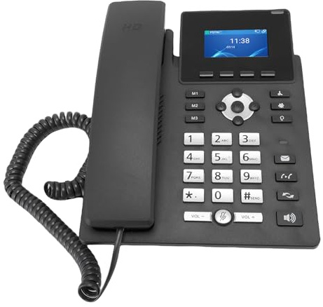 Jectse IP Phone, VoIP Accounts. 2.4 Inch Color Display. Dual Port Gigabit Ethernet, HD Voice, POE Desktop Business Media Phone for Business
