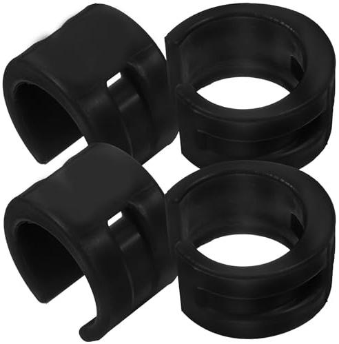 HEANUJJ 4 Pièces Anneau de Protection de Chaîne Vélo en Caoutchouc Noir, Installation Facile, Retrait Rapide, Style Professionnel et Élégant pour Cadre et Hauban de Vélo