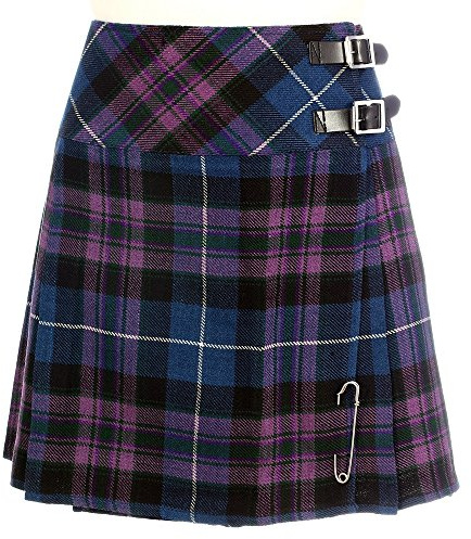 The Scotland Kilt Company Women's Scottish Mini Billie Kilt Mod Skirt in Pride of Scotland Tartan - Ladies Stylish Highland Dress Outfit - 20 UK