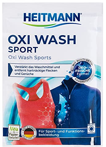 Heitmann Oxi Wash Sport, intensive Reingung mit Multi Aktiv Sauerstoff für Sport- und Funktionsbekleidung, 1x50 g