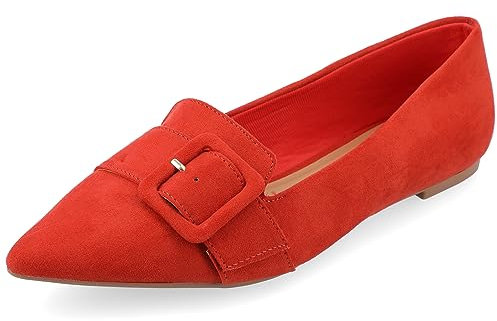 Journee Collection Damen Audrey Flat Flache Schuhe, Rust, 41.5 EU
