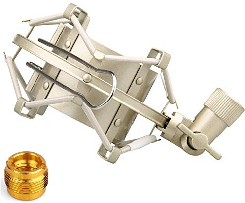 Miwayer Universal Microphone Shock Mount,Most Advanced Cobweb Anti-Vibration Structure Compatible with 1.6-1.8(42-47mm) Large Diameter Condenser Mics, Like CAD U37 USB GLX220 NW-700 MXL770 V250