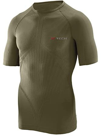 Maglia SCI uomo tecnica intima sportiva a maniche corte verde maglia Energy XTECH taglia L