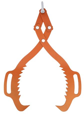 1000 kg, pinza de elevación, pinza forestal para troncos, 0-63,5 cm, apertura de la mandíbula, acero al carbono, captura de troncos eficiente, pinza de elevación de troncos