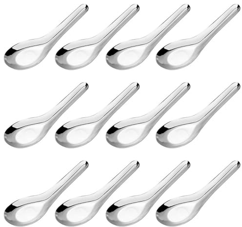 ZEACCT 12-delat miniskedsset i rostfritt stål – mätskedar med kort handtag för kryddor, salt och kaffe, kompakta redskap för bakning och matlagning (passar små burkar)