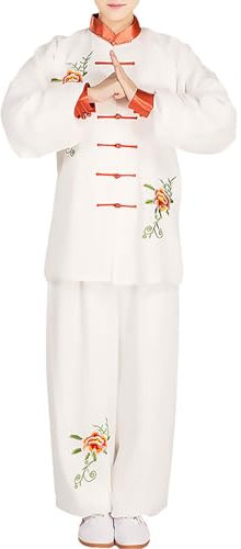 G-LIKE Tai Chi Unisex Trainingsanzug – Traditionelle Chinesische Kampfkunst Taiji Kung Fu Wing Chun Wushu Frühling Sommer Training Performance Langarm Uniform Stickerei Anzug für Damen Herren