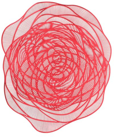 GRIRIW 2pcs Rose Placemat Desktop Copa Tazón Tazón Mat De Protección Mesa De Flores De Rosa Mostín