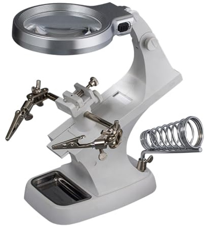 DIYEAH Lampe de Table LED Loupe pour Soudure Éclairage Ajustable pour Maintenance Électronique et Réparation Consommation Énergétique Haute Luminosité et