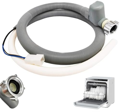 Tubo di ingresso Aquastop 1,8 m Universale per Lavastoviglie, Aquastop Tubo di alimentazione per lavastoviglie, Compatibile con Miele Bosch AEG Electrolux Zanussi LG Samsung 10499862 7638500 7638501