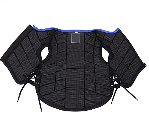 Yechiry Gilet équestre pour Enfants, équipement de sécurité rembourré en Mousse pour Une équitation Confortable, Protecteur en Nylon Bleu (CM)