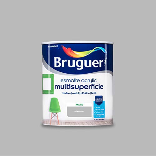Bruguer Acrylic Multisuperficie Esmalte al agua Mate Gris Ceniza 750 ml