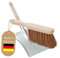 Novaliv 1x Kehrschaufel Set verzinkt Kokos Handfeger und Schaufel Set Kehrset Kehrgarnitur Dustpan and Brush HandKehrset Handfeger Kokosborsten Besen Kokos Handbesen