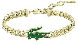 Lacoste Pulsera de Cadena para Hombre Colección ARTHOR en Oro Amarillo con un Charm en forma de Cocodrilo - 2040227