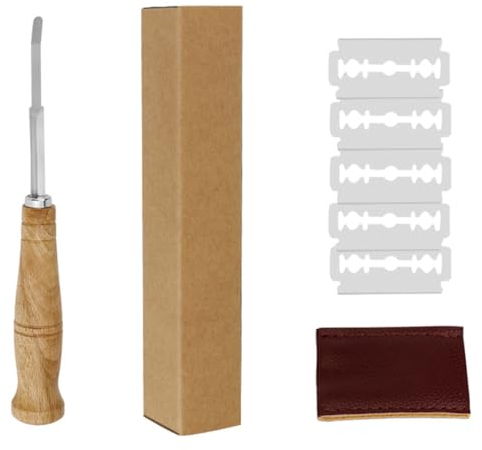 RDNKVB Raschietto per Pane con Lama Bread Lame Taglierino in Acciaio Tagliaimpasto Multiuso Coltello per Pane Utensile da Cucina Pasta Pizza Dolci Pasticeria