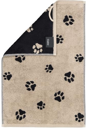Cawö Handtücher WE Love Dogs Paws 6247 Schwarz-Beige - 93