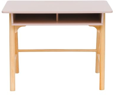Rebecca Mobili Scrivania per Cameretta, Tavolo da Gioco per Bambini, Rosa Marrone, MDF Pino, con Vano Portaoggetti, per Lettura Compiti - Misure HxLxP: 70 x 90 x 50 cm - Art. RE7135