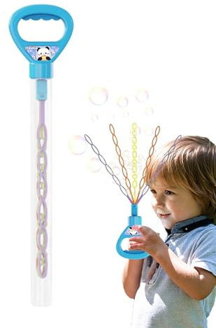 Grands bâtons à Bulles de Savon - Anneau de soufflage à 32 Trous pour, Jouet interactif avec poignée à 5 Griffes pour Camping, Parc, Excursions en Famille, Pique-Nique, Jardin, Aire de Jeux