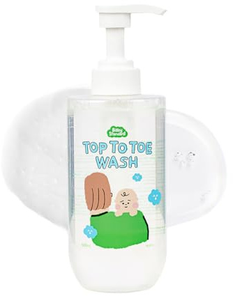 AGUARD Baby Wash & Shampoo – Made in Korea, Tear-Free Head-to-Toe Cleanser for Sensitive Skin, Low pH Plant-Based Foam, Unscented & Fragrance-Free, 16.9 fl.oz