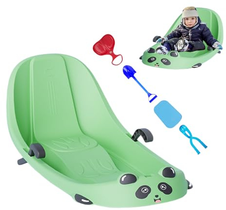 Luge De Neige | Sport d'hiver avec Dossier - Luge pour avec Frein Intégré - pour Garçons Temps Froid Collines Enneigées Parc Arrière-Cour Terrain De Jeu