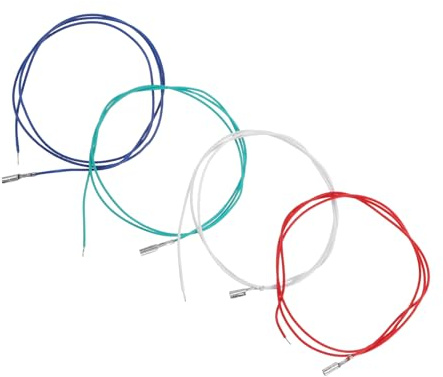 BIUDECO 4 Cables de Conexión para Cabezal de Fonógrafo en Colores, Accesorios de Repuesto para Tocadiscos y Fonógrafos en Entornos Domésticos