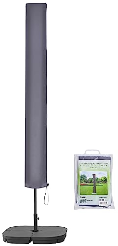Schutzhülle für Sonnenschirm bis ca. Ø 400cm Premium Qualität aus hochwertigem 300GSM 600D Oxford Material - Grau