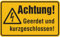 Hinweisschild, Achtung Geerdet und kurzgeschlossen, Magnetfolie, 120x200 mm